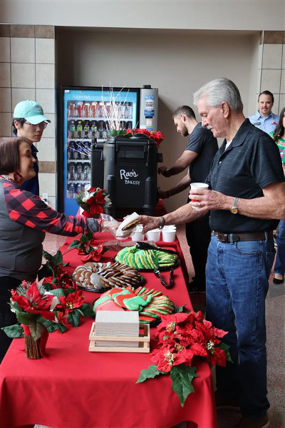 Staff at a staff social event.
