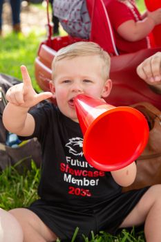 baby with megaphone