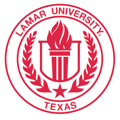 lamar university seal with flame and icanthus wreath