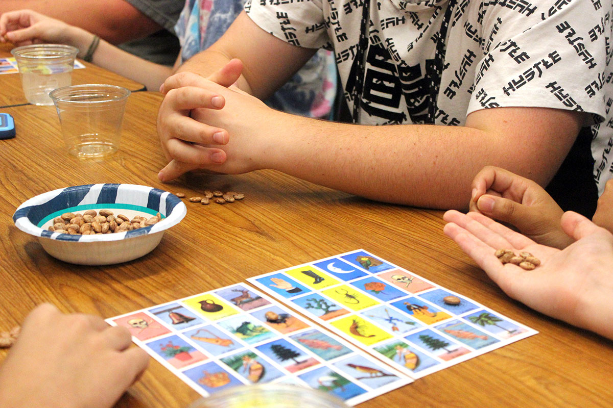 Students play La Loteria in the Setzer Student Center, Oct. 3.