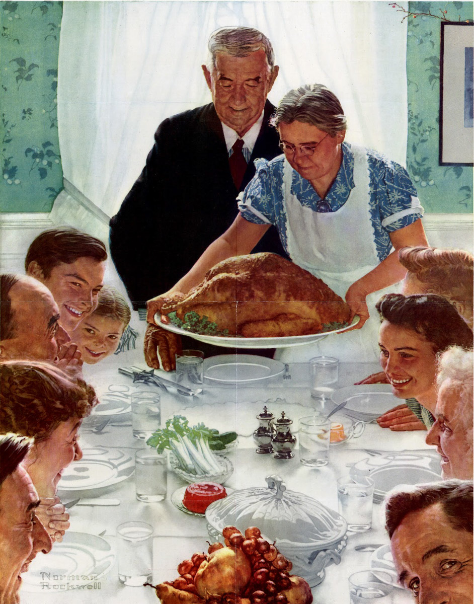 Norman Rockwell’s “Freedom From Want,” also known as “Thanksgiving,” created 1941-1943.
