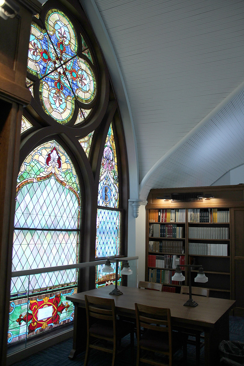 The Tyrrell Library with its stained-glass windows, have been its staple since the 20th century. UP photo by Saydie Stanley