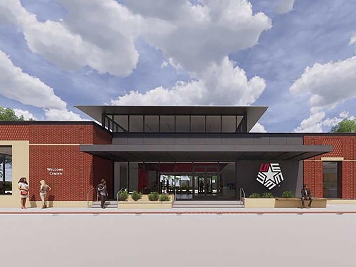 Architect’s rendition of new Welcome Center building. Courtesy of Lamar