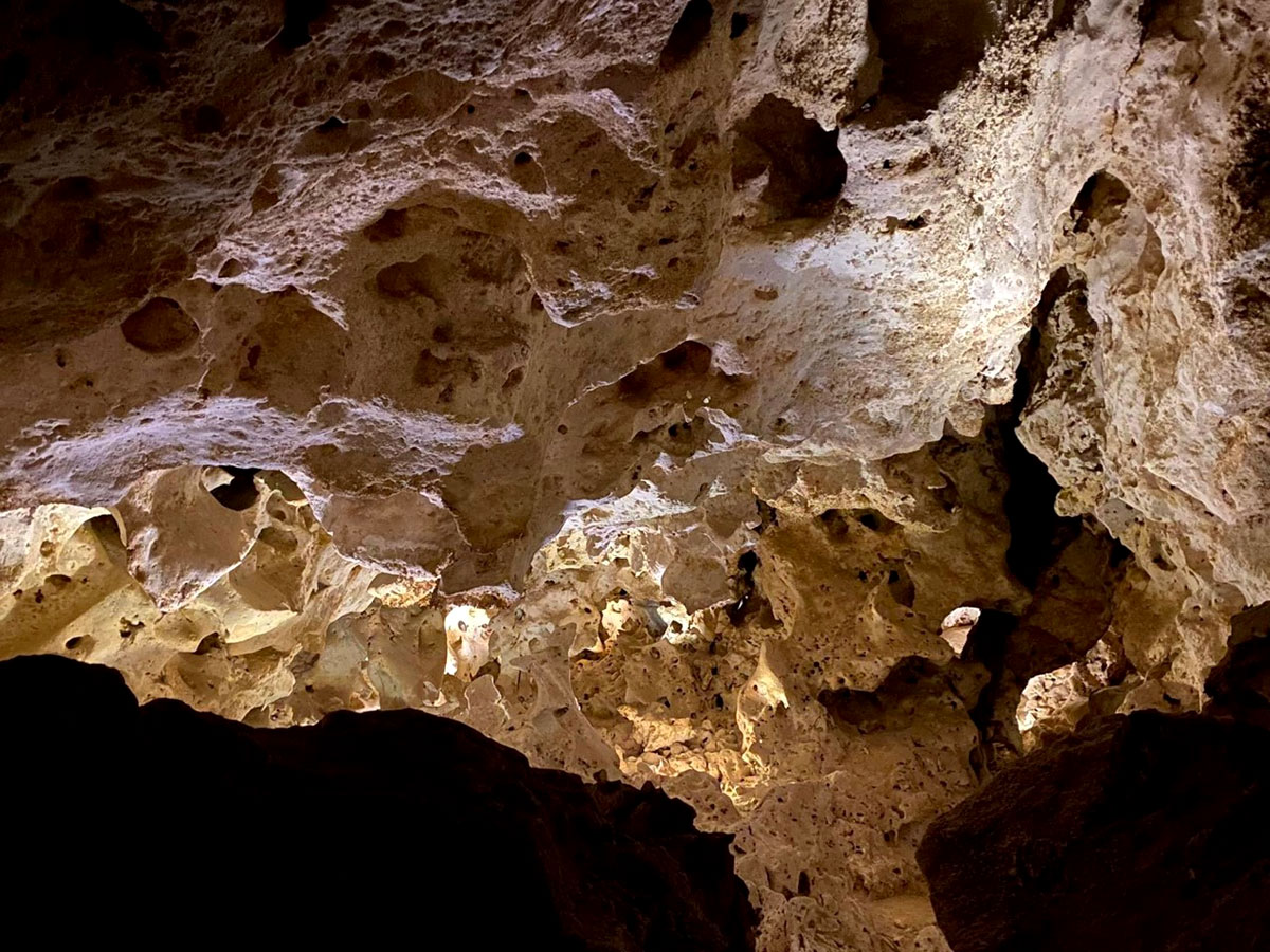 Rock formations in Carlsbad Caverns.