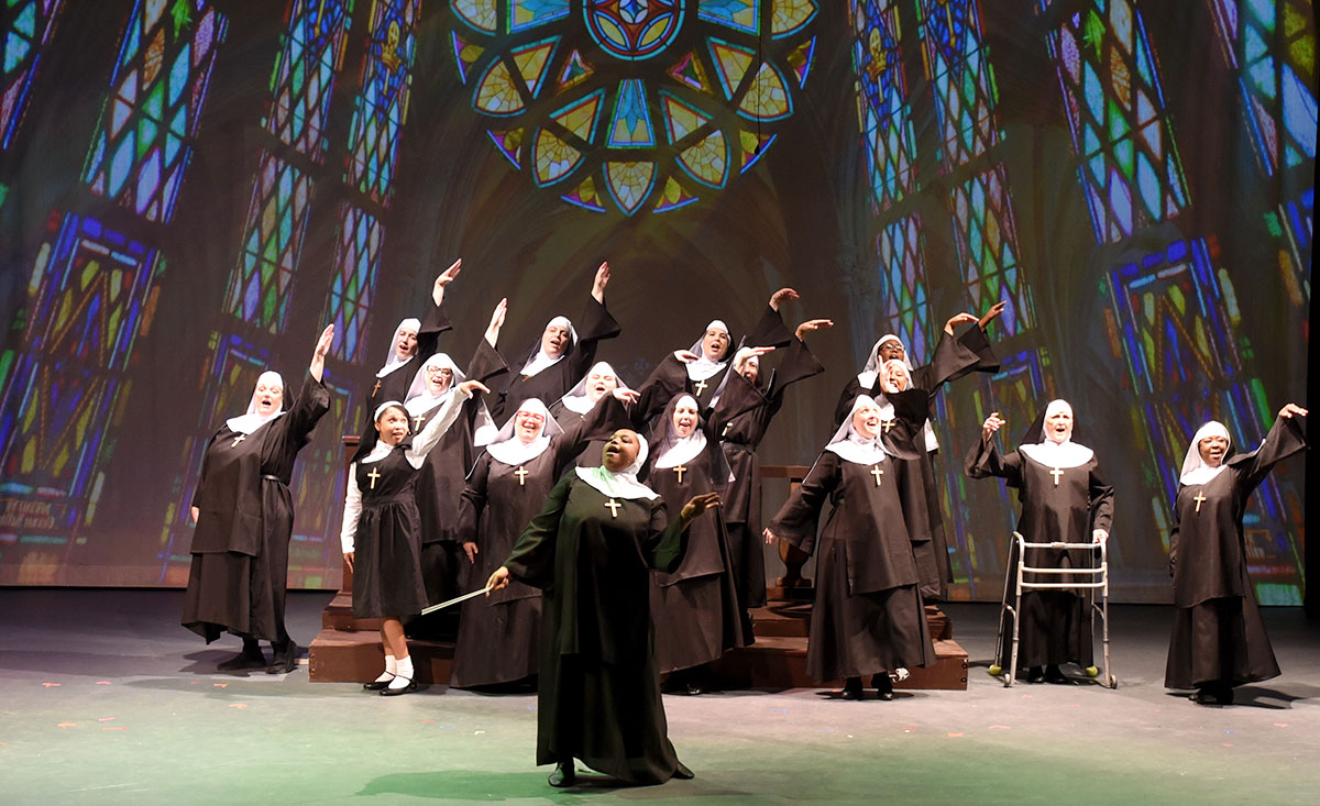 The sisters in the convent perform in "Sister Act" through March 11.