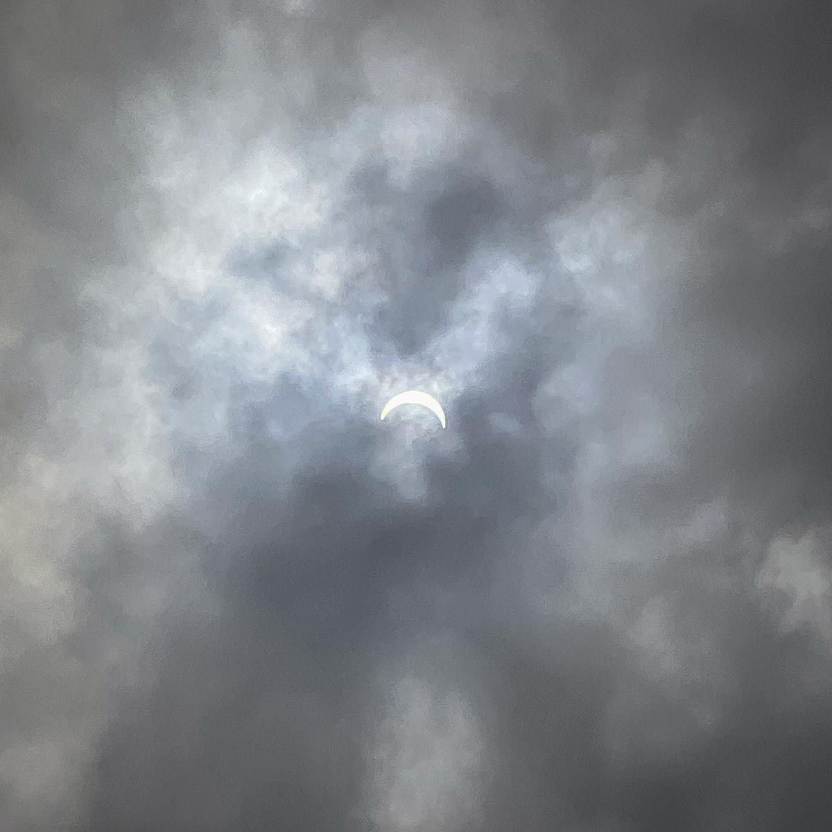 The solar eclipse is seen from Lamar University, April 8. UP photo by Taylor Justice.