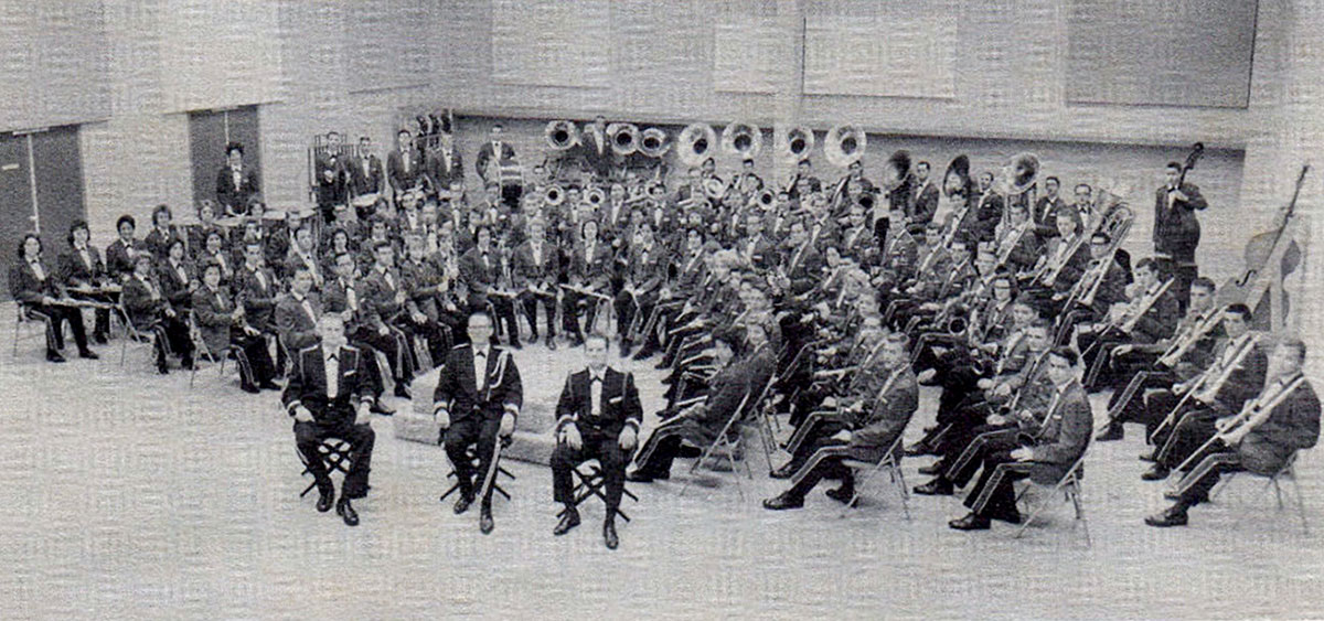 The 1962 Lamar State College of Technology (now Lamar University) band. Courtesy photo.