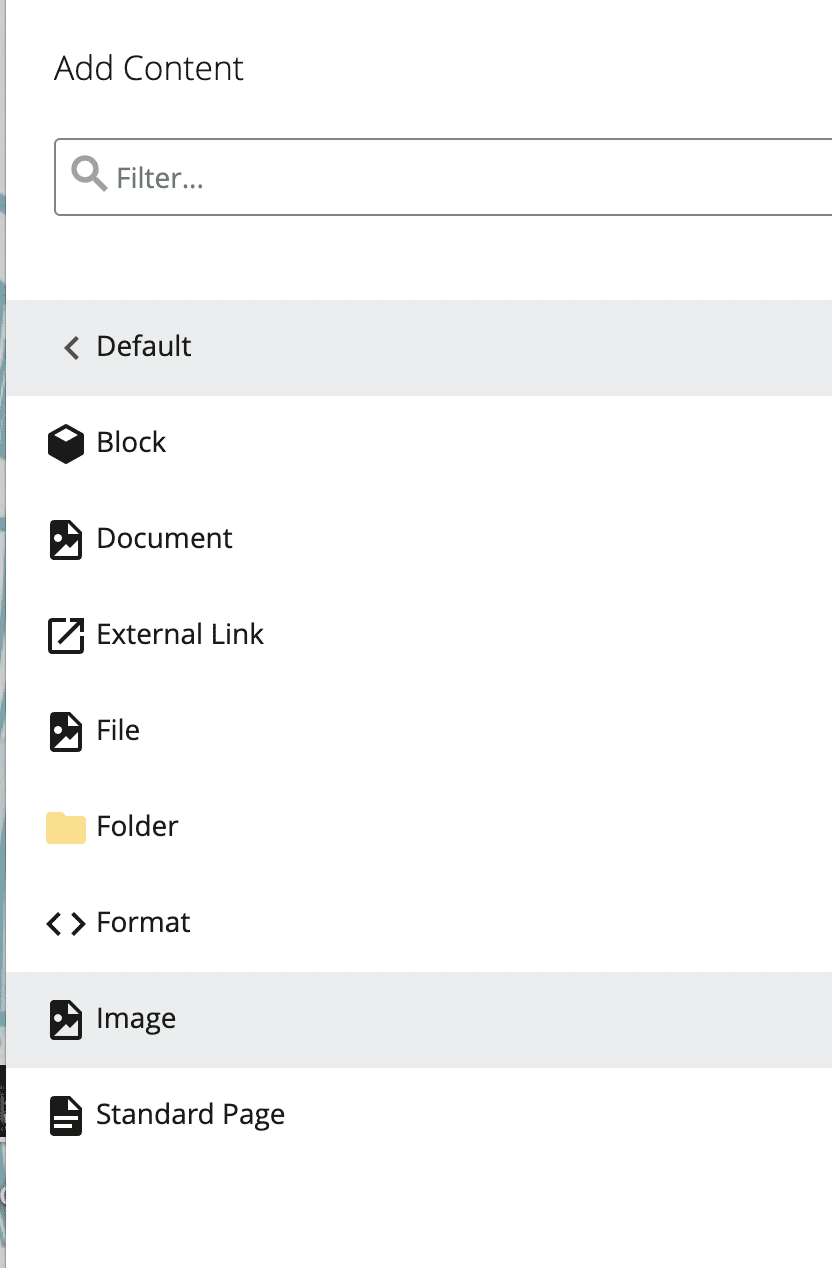 Add Content - Image Asset