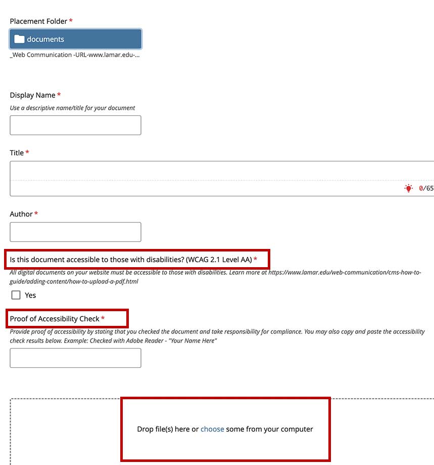 Document Upload Screen