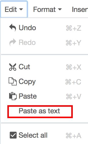 Paste as text